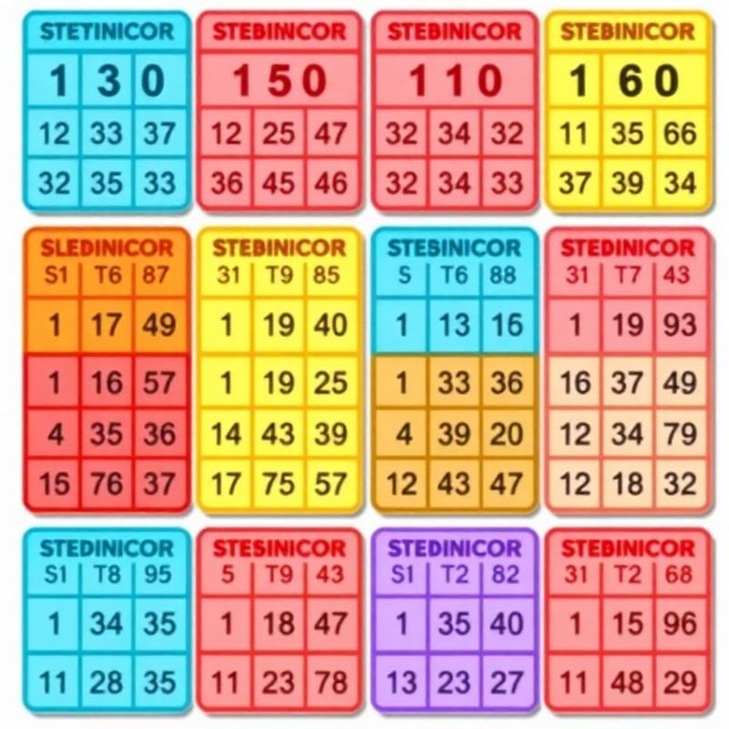 Up to 8 bingo cards